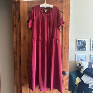 Ava & Viv Red Satin Dress | NWOT